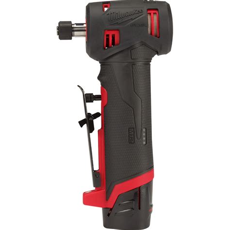 Milwaukee M12 FUEL Cordless 1/4in. Right Angle Die Grinder Kit, Two Batteries, Model# 2485-22 ...