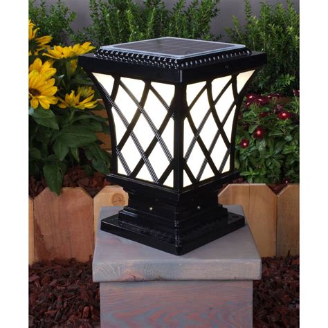 Premium Classic Solar Pillar Light In Black - YardBright® Landscape ...