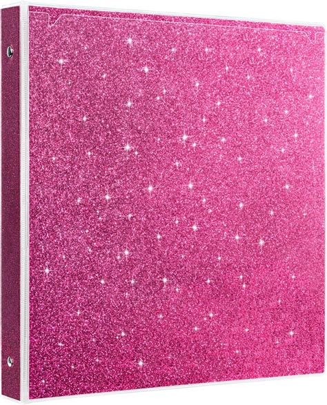 EYROZILL 3 Ring Binder 1 Inch Pink Binders Fashion View Binder with 2 ...