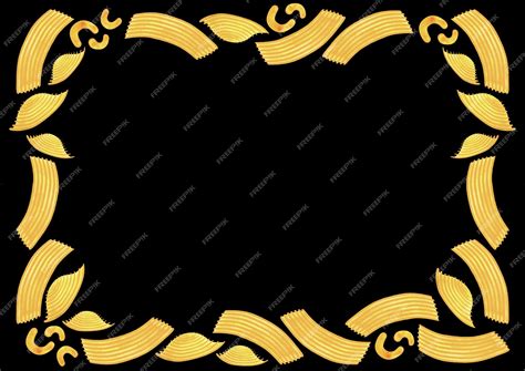 Rectangular a frame made of different types of italian pasta for ...