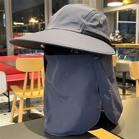 Summer Wide Brim Sun Hat UV Protection Bucket Hat with Face Cover – CRAZE