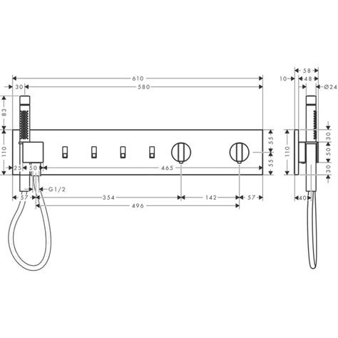 BIM objects - Free download! AXOR ShowerComposition Thermostatic module ...