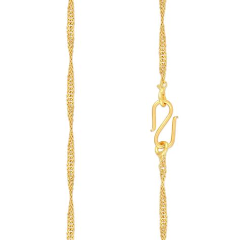 Malabar Gold and Diamonds BIS Hallmark (916) 22K Yellow Gold Chain for ...