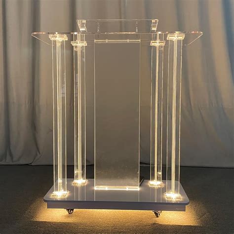 MiBoce Acrylic Podium Stand, Transparent Podium Stand, Church Pulpit ...