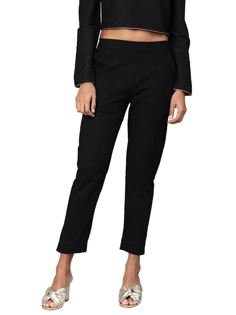 Divena Women Black Straight Fit Solid Regular Trousers – divena world