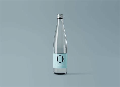 Free Minimal Glass Water Bottle (PSD)