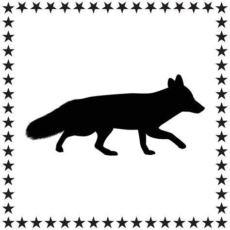 zorro silueta ilustración, zorro silueta, zorros silueta Arte en blanco antecedentes 47552018 ...