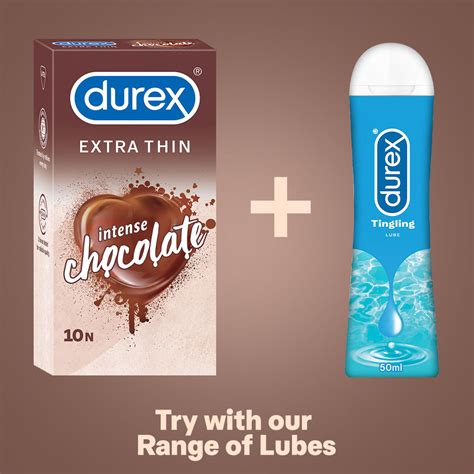 Durex Extra Thin Intense Chocolate Flavoured Condoms, 10 Count Price ...