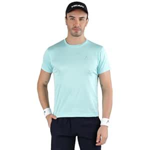Head Men's Regular Fit Sports Tshirt (HCD-390_Aqua L) : Amazon.in ...