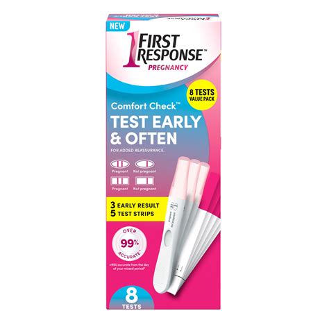 Amazon.com: FIRST RESPONSE Comfort Check Pregnancy Test, 8 Count, Pink ...