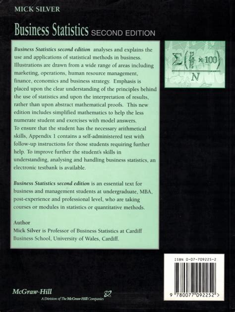 Business Statistics (Second Edition) by Mick Silver