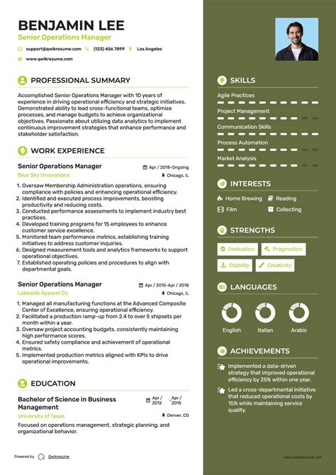 10+ Senior Operations Manager Resume Samples & Templates for 2025