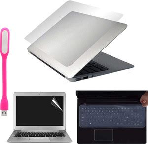Advik Arts 4in1 Set Transparent Laptop Skin Sticker, USB LED, Screen ...
