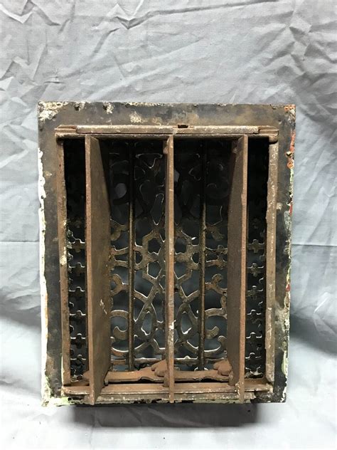Antique Cast Iron Victorian Heat Grate Floor Register 8x10 VTG Old 1030 ...