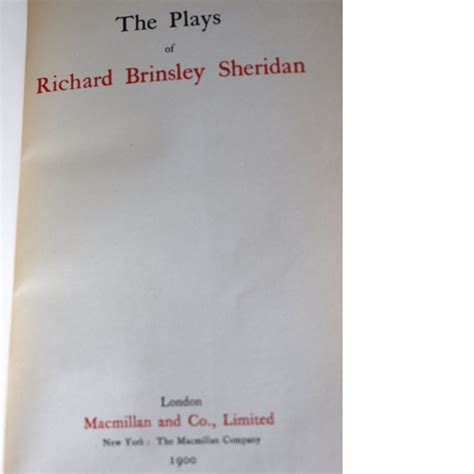 Leather Book: The Plays of Richard Brinsley Sheridan by Richard Sheridan