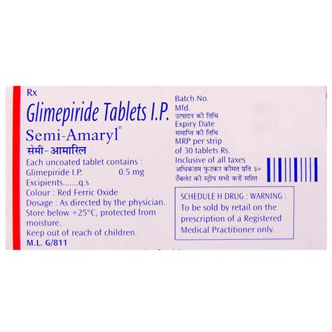 Semi-Amaryl Tablet 30's Price, Uses, Side Effects, Composition - Apollo ...