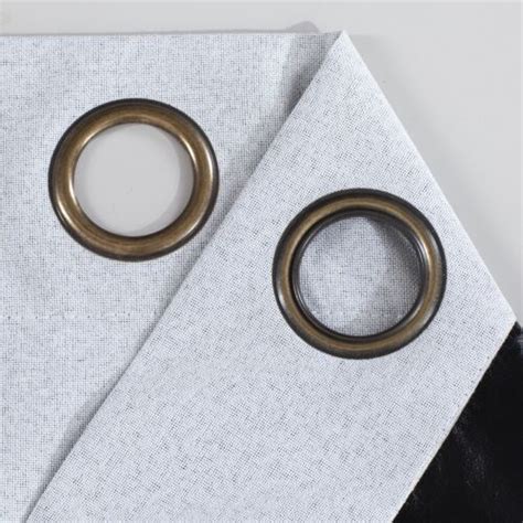 White 100% Blackout Window Curtains - Black Back | Ubuy India