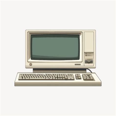 Vintage Desktop Computer-Vektoren und -Illustrationen zum kostenlosen ...