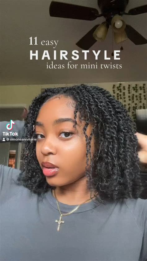 Mini Twist Hairstyle Ideas | Short hair twist styles, Twist hairstyles ...