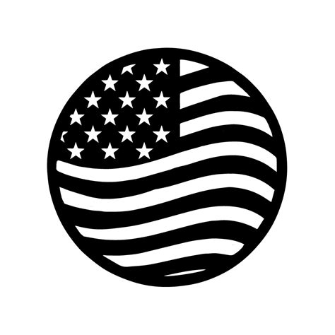 Black And White American Flag Logo White Grunge American USA Flag