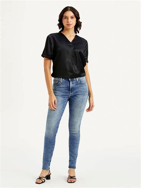 Women's 721 Blue Skinny Fit High Rise Jeans – Levis India Store