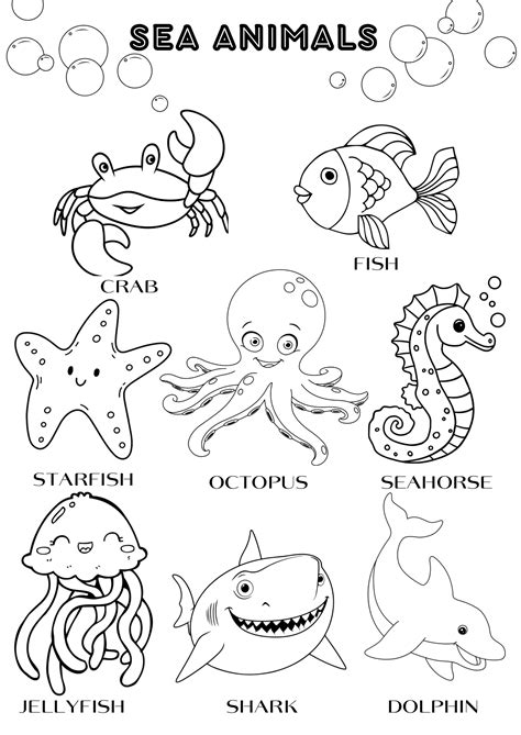 Ocean Animal Coloring Page