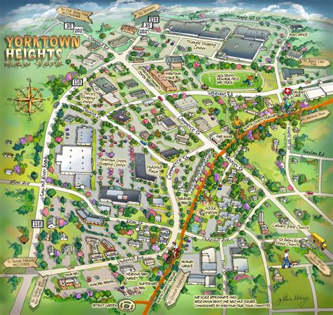 City Map Illustration - Illustrated Maps by Rabinky Art, LLC