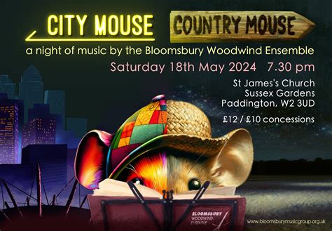 Bloomsbury Music Group - 18/05/2024 7:30pm - City Mouse, Country Mouse
