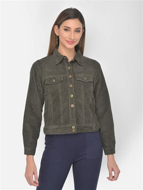 Green Full Sleeves Straight Jacket