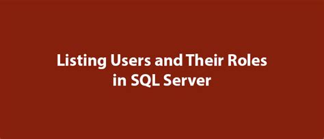 Image result for Role SQL Query