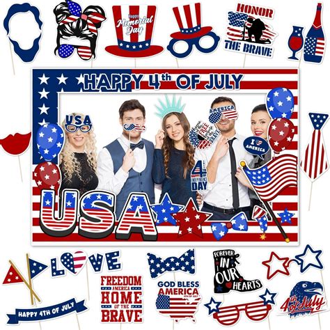 Mokejaparty 4th of July Decorations Independence Day Photo Booth India ...