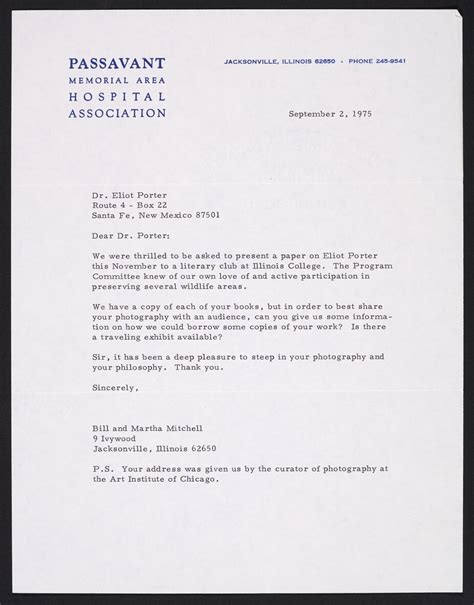 Bill and Martha Mitchell, Passavant Memorial Area Hospital Association ...