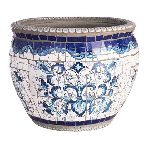 Tuscan Tile Multicolor Mosaic Outdoor Planter, Extra Large | At Home