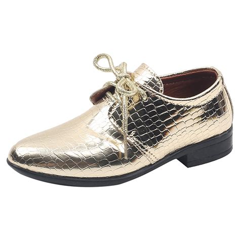 gdxvjhbj Boys Brown Dress Shoes Big Kids Toddler Boy's Girl's Dress ...