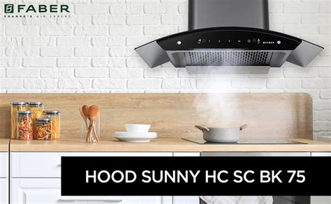 Faber 75 cm, 1200 m³/hr,Auto-Clean curved glass Kitchen Chimney (HOOD ...