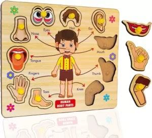 Tiny Kids Wooden body part Puzzle Board Educational Price in India ...