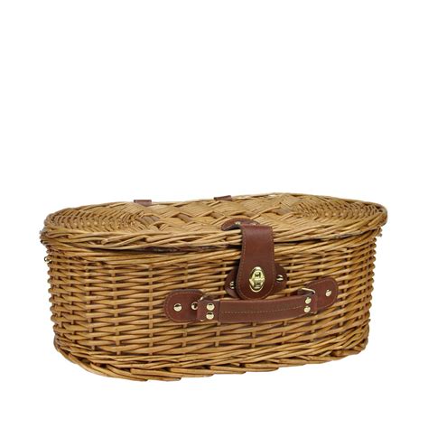 Northlight 7" x 17.5" Honey Brown Hand Woven Willow Floral 2-Person ...
