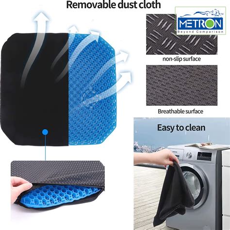 METRON Tailbone Pain Relief Gel Seat Cushion for Sitting Long hours |B ...