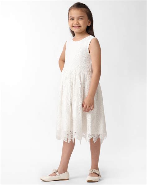 Girls Scuba Lace Dress With Jacket