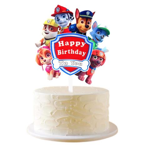 Buy 1pc paw dog cake topper patrol cake decoration Cartoons theme party ...