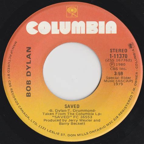 Bob Dylan - Saved (1980, Vinyl) | Discogs