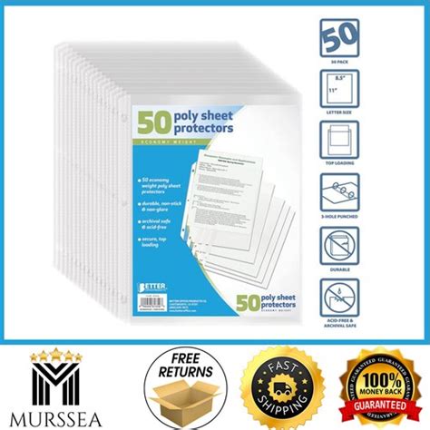 50 Sheet Page Protectors Office Clear Plastic India | Ubuy
