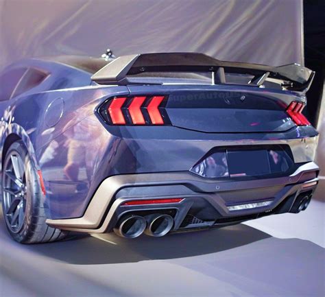 Gloss Black Rear Spoiler W/ Gurney Flap Fit 2024-2025 Up Ford Mustang ...