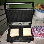 Nova NGS 2449 1000 Watt Panini Sandwich Grill Maker (Black/Grey), Plate ...