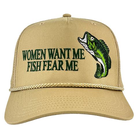 WOMEN WANT ME FISH FEAR ME BASS HAT CUSTOM EMBROIDERY – Old School Hats