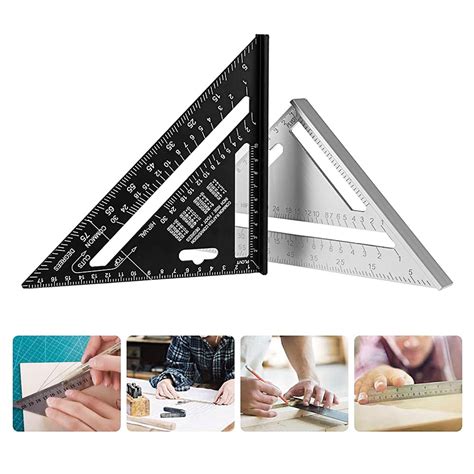 Waafy Double Side Scale Triangle Measurement Hand Tool | Double Side ...