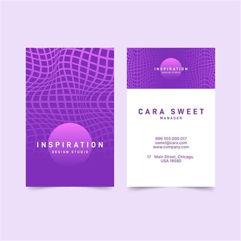 Visitenkarte mit verzerrten Linien | Kostenlose Vektor