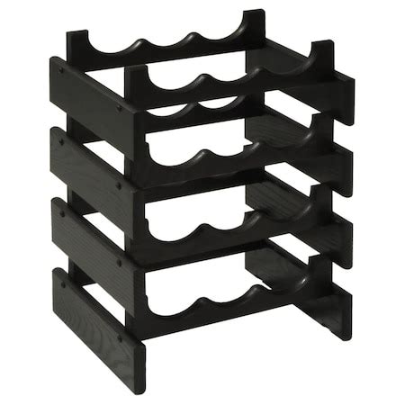 Razoredge 12 Bottle Dakota Wine Rack - Black RA2681692 | Zoro