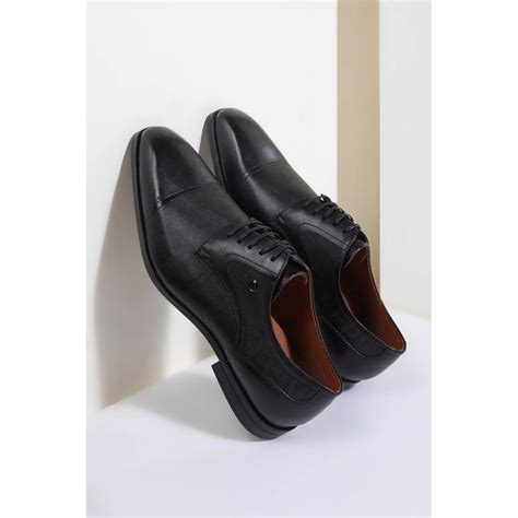 Buy Louis Philippe Men Black Leather Lace Up Derbies Online
