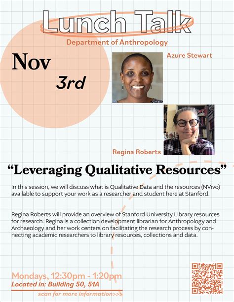 Lunch Talk with Regina Roble & Azure Stewart | Department of Anthropology